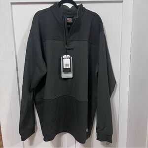 Carhartt FR Rain Defender Mock-Neck Fleece Pullover Gray Men’s 3XLT